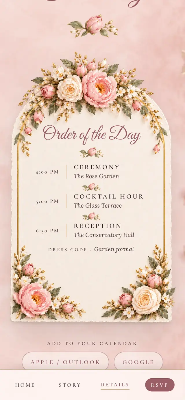 Blush Garden Rose: the order of the day on the Details page