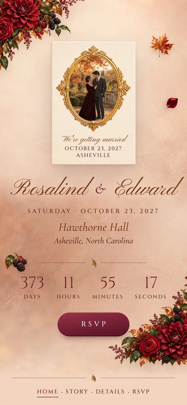 Burgundy Velvet Autumn: Home page with demo content