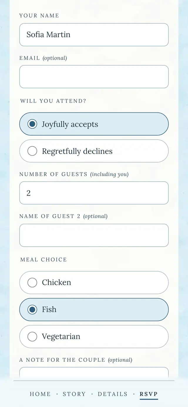 Coastal Seaside: Reply form (demo content)