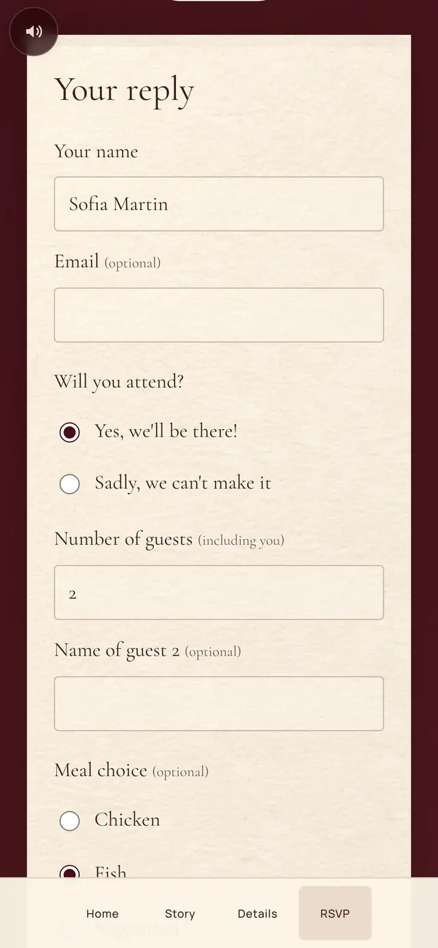 Crimson Rose Atelier: Reply form (demo content)