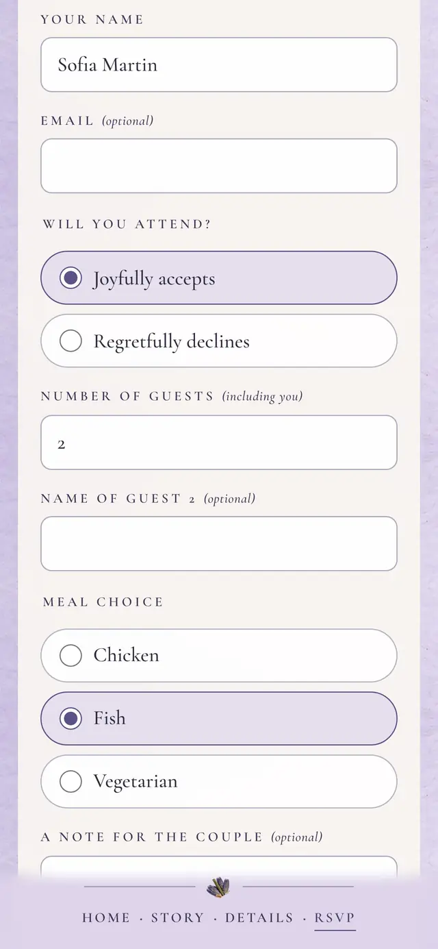 Lavender Provence: Reply form (demo content)