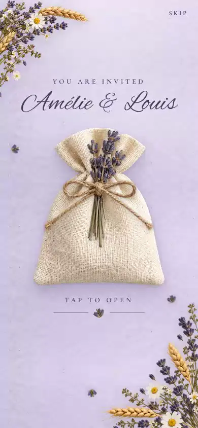 Screen recording: the Lavender Provence pouch opens